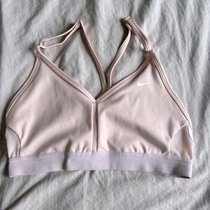 Pink Nike sports bra